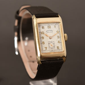 1946 ROTARY Maximus Gents 9K Gold Vintage Dress Watch