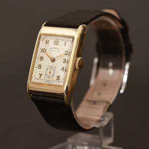 1946 ROTARY Maximus Gents 9K Gold Vintage Dress Watch