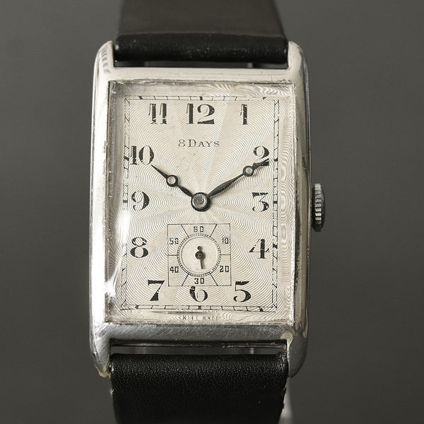 30s PAREX 8-DAYS Rare Gents Art Deco Watch