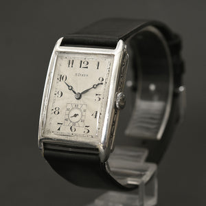 30s PAREX 8-DAYS Rare Gents Art Deco Watch