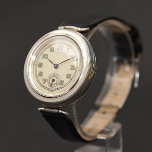 20s JEAN FINGER Swiss HERMETIC WW1 Trench Sterling Silver Watch