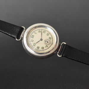 20s JEAN FINGER Swiss HERMETIC WW1 Trench Sterling Silver Watch