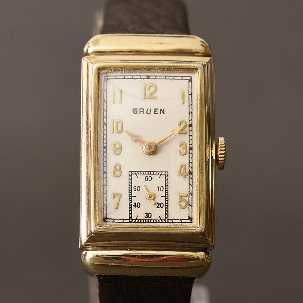 1940 GRUEN Swiss Art Deco Gents Dress Watch 501F-409