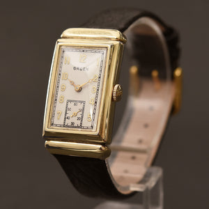 1940 GRUEN Swiss Art Deco Gents Dress Watch 501F-409