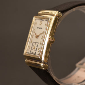 1940 GRUEN Swiss Art Deco Gents Dress Watch 501F-409