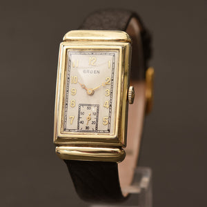 1940 GRUEN Swiss Art Deco Gents Dress Watch 501F-409