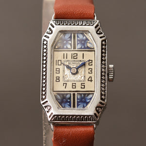 20s BENRUS Enamel Swiss Ladies Art Deco Watch