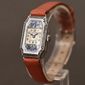 20s BENRUS Enamel Swiss Ladies Art Deco Watch