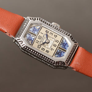 20s BENRUS Enamel Swiss Ladies Art Deco Watch