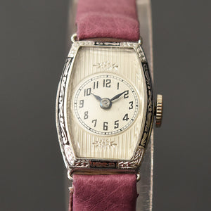 20s BLANCPAIN Ladies Art Deco 18K Gold/Enamel Watch