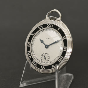 1931 ELGIN Grade 479 12s Art Deco Enamel Pocket Watch