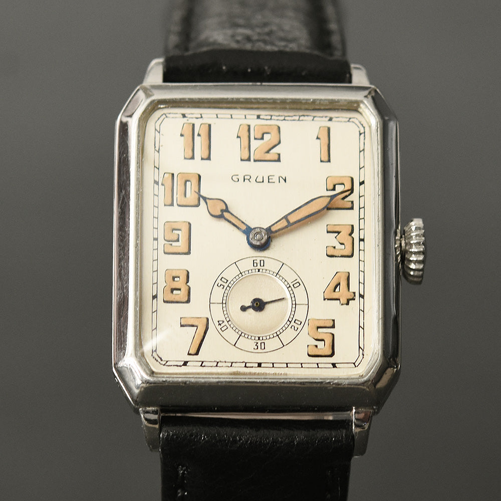 1928 GRUEN Guild Gents Octagon Art Deco Watch 179-27