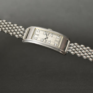 1940 AGASSIZ Gents Platinum/Diamonds Art Deco Dress Watch