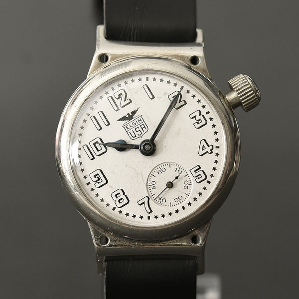 1918 ELGIN USA Gents WW1 Trench Watch