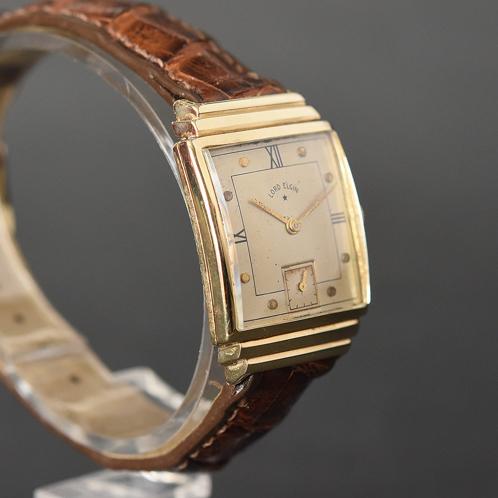 1945 LORD ELGIN 14K Gold Model 4505A Gents Dress Watch empressissi 1945 LORD ELGIN 14K Gold Model 4505A Gents Dress Watch empressissi