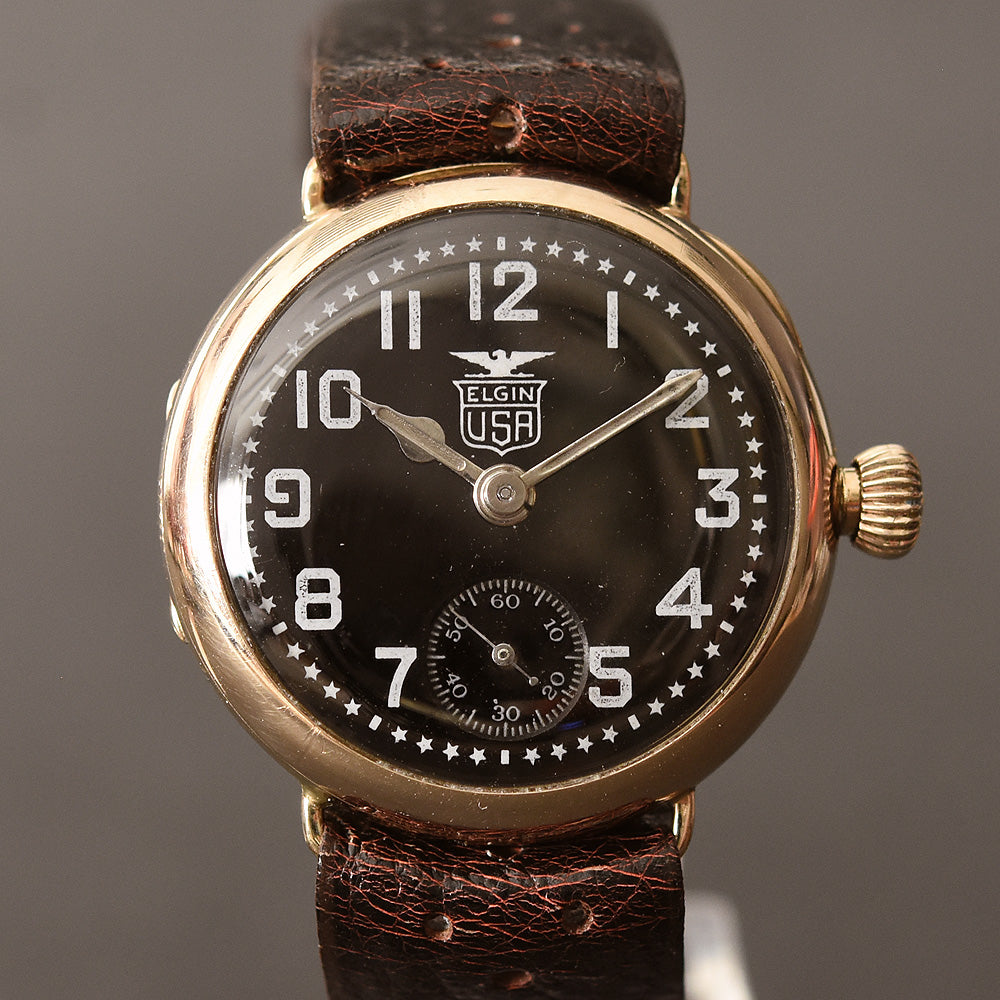 1918 ELGIN USA Gents WW1 Trench Watch