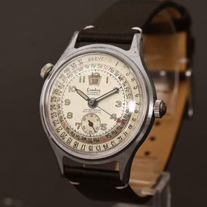 50s Landau ELOGA Date-O-Graph Multi Calendar Swiss Watch