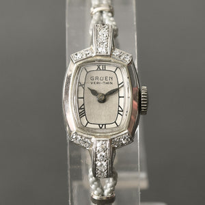 1948 GRUEN 14K Gold/Diamonds Swiss Ladies Cocktail Watch