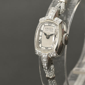 1948 GRUEN 14K Gold/Diamonds Swiss Ladies Cocktail Watch