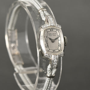 1948 GRUEN 14K Gold/Diamonds Swiss Ladies Cocktail Watch