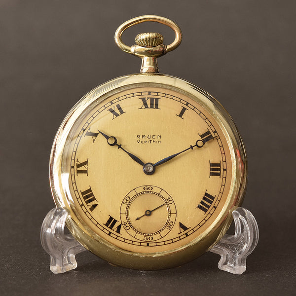 1910s GRUEN VeriThin Precision V4 Swiss Pocket Watch