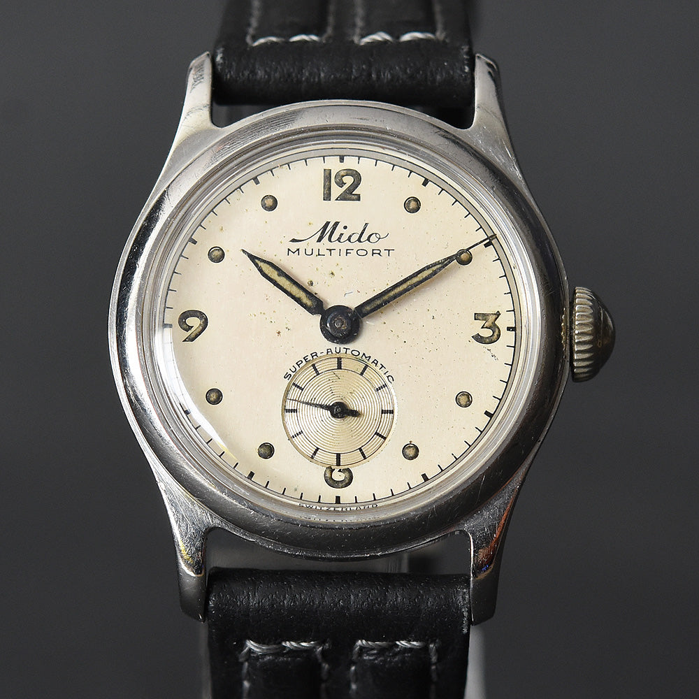 50s MIDO Multifort Super-Automatic Bumper Gents Military Style Watch