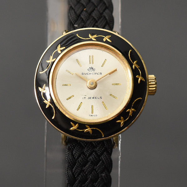 60s BUCHERER Swiss Ladies Enamel Watch