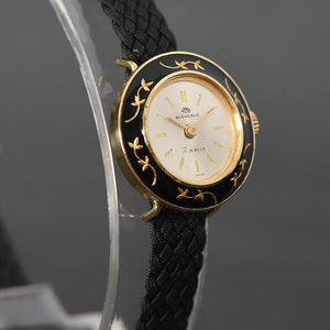 60s BUCHERER Swiss Ladies Enamel Watch