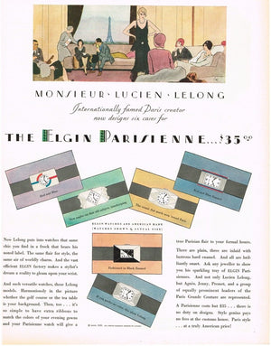 1936 ELGIN USA Parisienne Ladies Art Deco Enamel Watch
