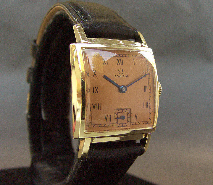 vintage omega dress watch Square Solid 18k Gold Manual Wind 30,g 34,55mm 1950s Omega Gold-Plated 'Jumbo' Dress