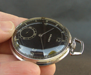 30s GRUEN Swiss 'Sector Dial' Art Deco Pocket Watch
