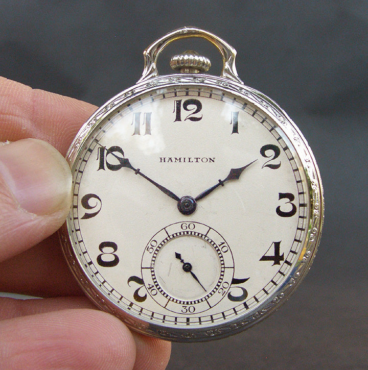 1939 HAMILTON USA 'Cleveland' Art Deco Pocket Watch