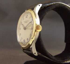 40s UNIVERSAL GENEVE Gents 14K/SLS Vintage Watch