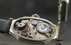 20s BURLINGTON Ladies Art Deco 18K Gold/Enamel Watch