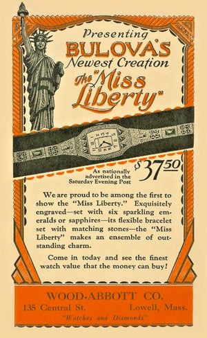 1929 BULOVA 'Miss Liberty' Ladies Art Deco Watch