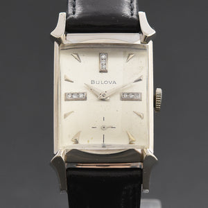 1954 BULOVA USA Vintage Gents Diamonds Dress Watch