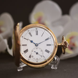 1910s HAAS NEVEUX & Co. Minute Repeater 14K Gold Swiss Pocket Watch