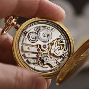 1910s HAAS NEVEUX & Co. Minute Repeater 14K Gold Swiss Pocket Watch