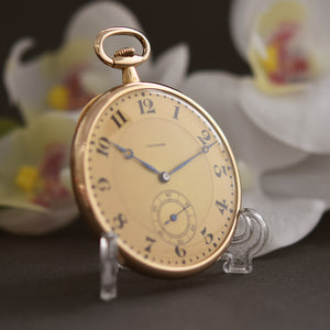 1914 LONGINES 14K Gold Slim Swiss Pocket Watch