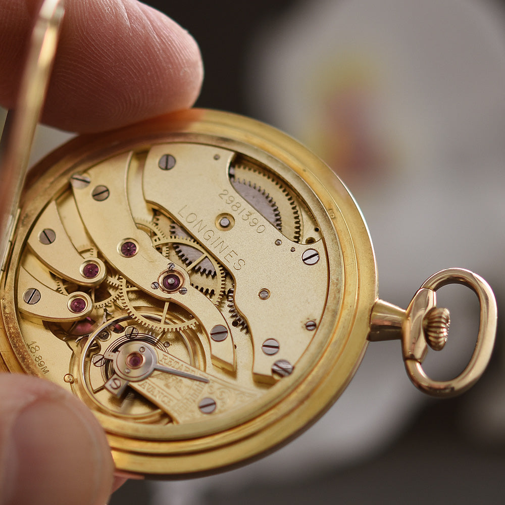 1914 LONGINES 14K Gold Slim Swiss Pocket Watch