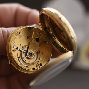 1850 C.F. MAGRATH 18K English Fusee Pocket Watch