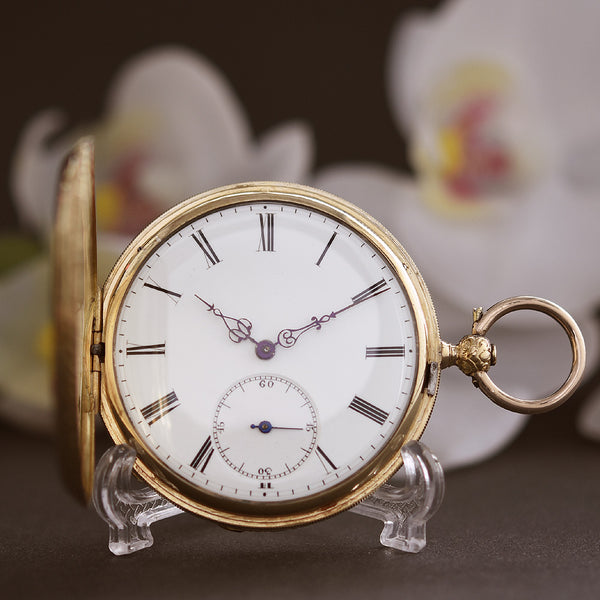 1870s VACHERON 18K Gold Slim Savonette Pocket Watch