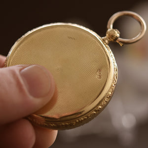 1870s VACHERON 18K Gold Slim Savonette Pocket Watch