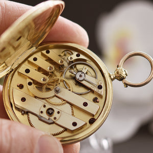 1870s VACHERON 18K Gold Slim Savonette Pocket Watch