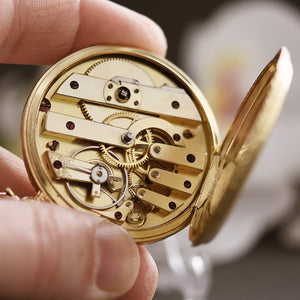 1870s VACHERON 18K Gold Slim Savonette Pocket Watch
