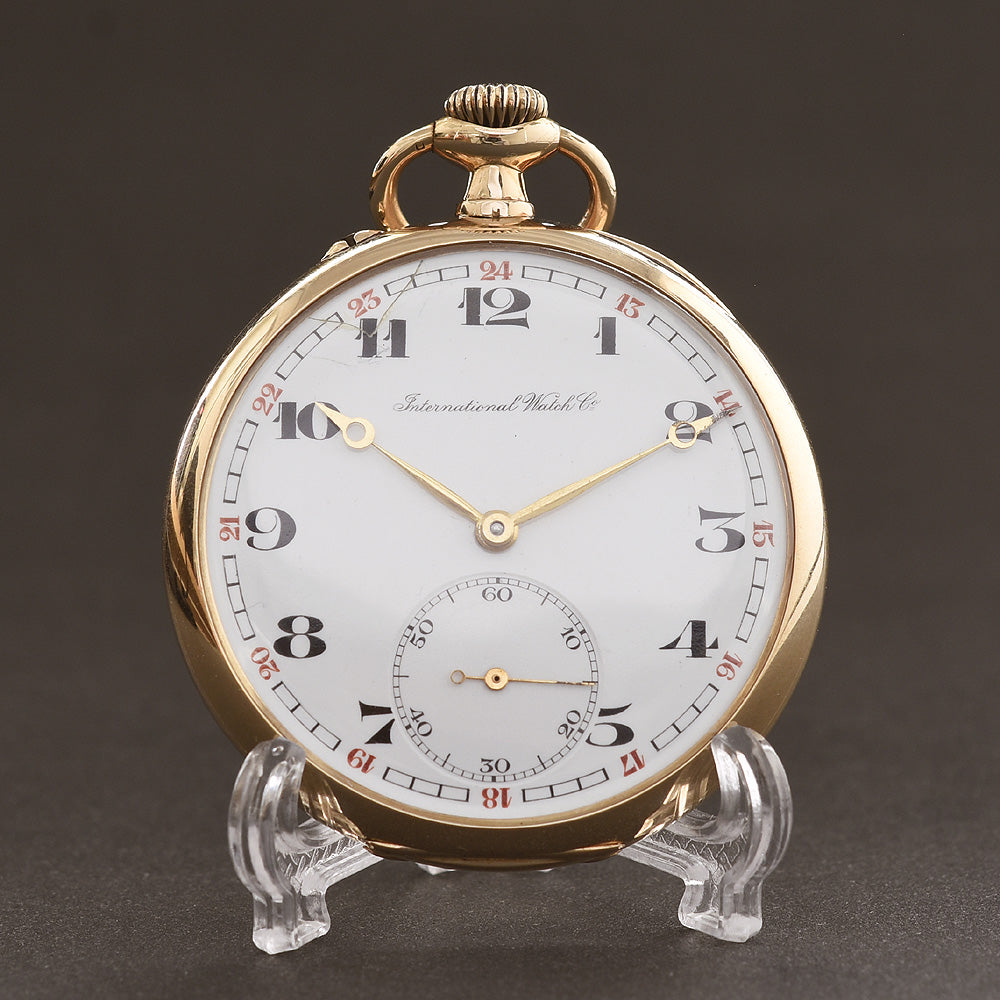 1911 IWC Schaffhausen 14K Gold Large Pocket Watch
