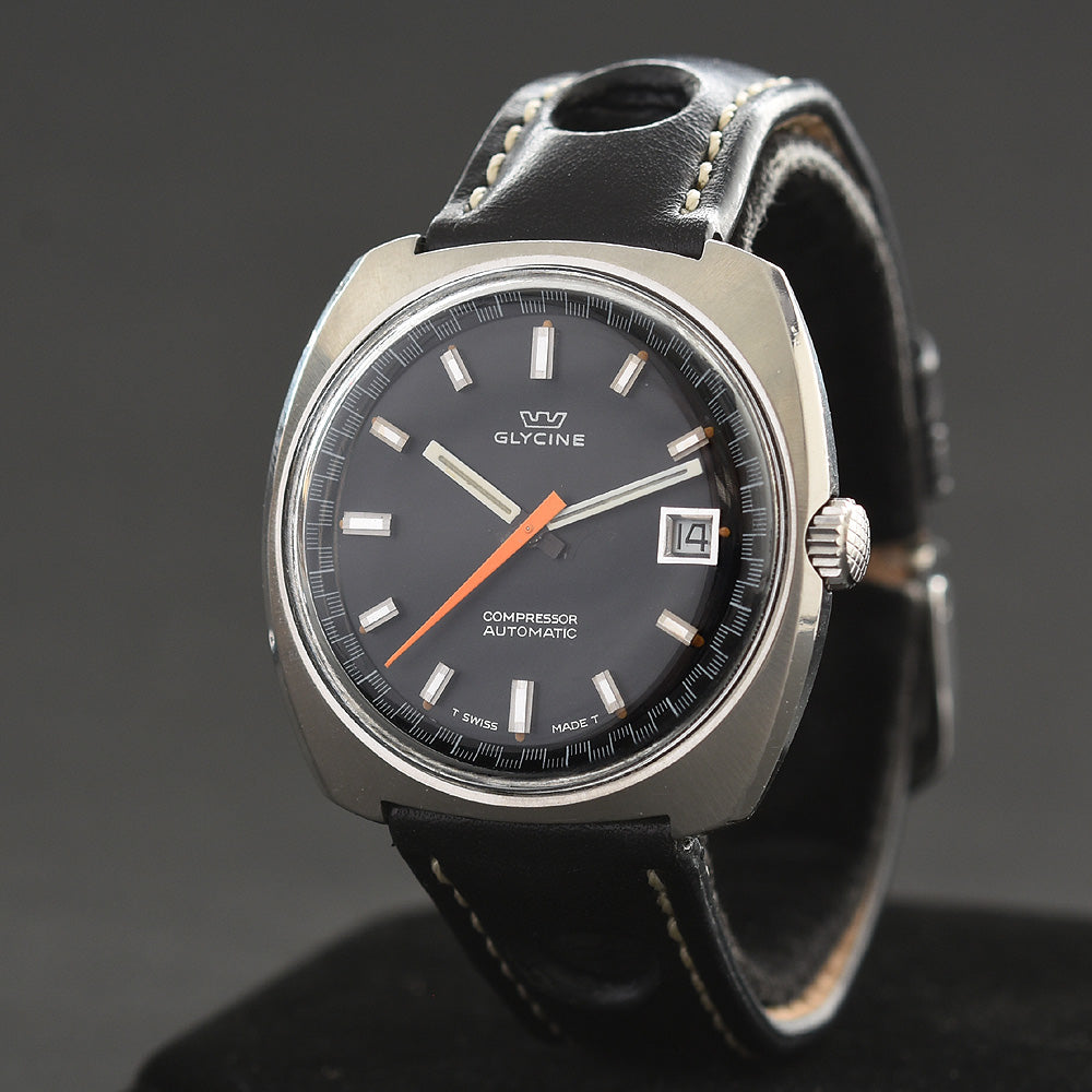 60s GLYCINE Compressor Automatic Date Vintage Swiss Watch