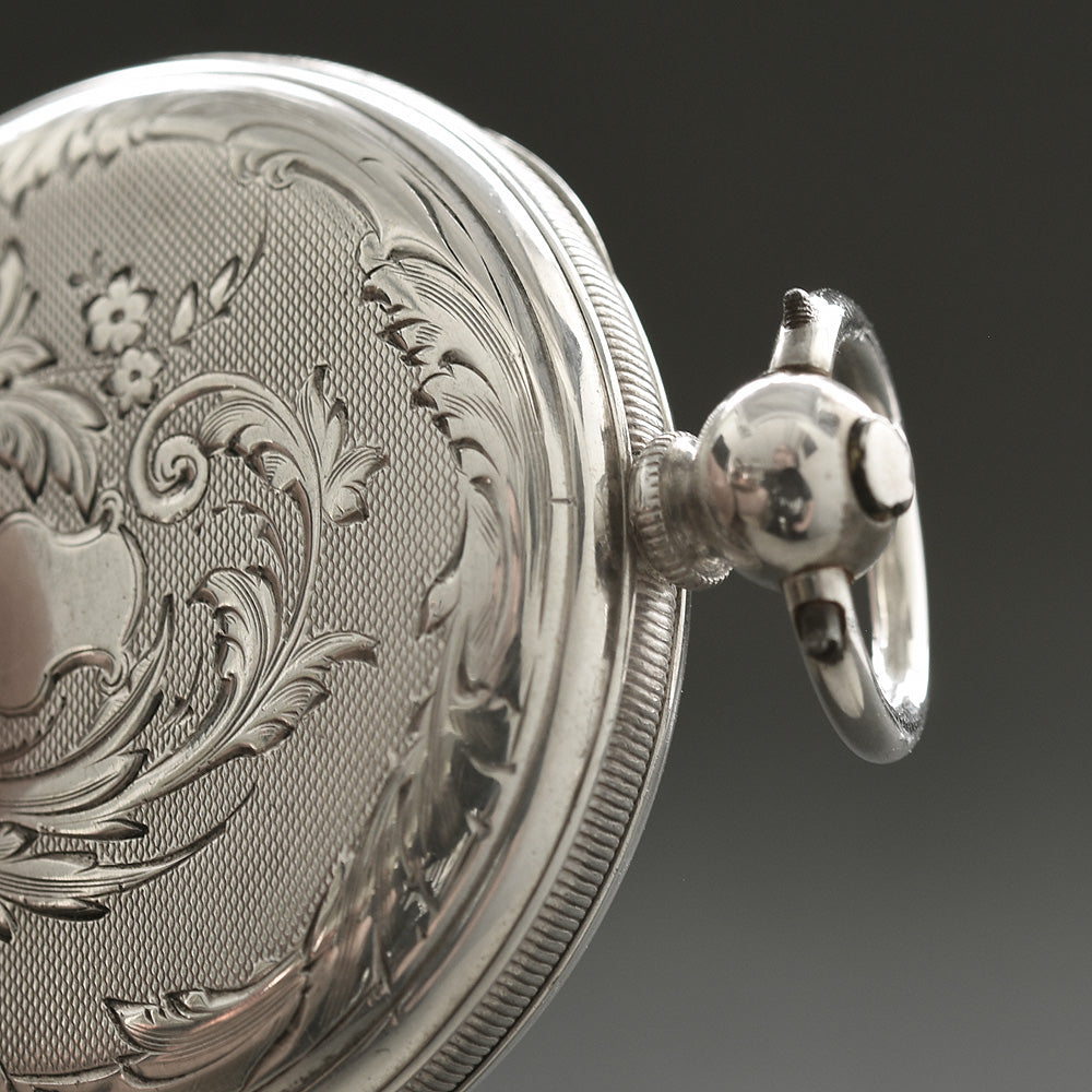 1870s GINDART GENÉVE Swiss Savonette Silver Pocket Watch