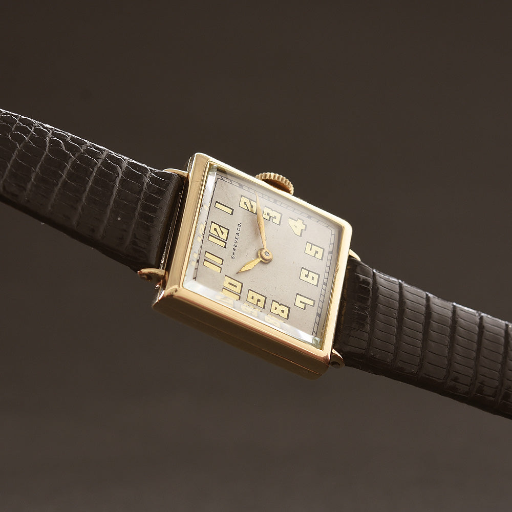 1926 IWC Schaffhausen Shreve 18K Gold Art Deco Gents Watch
