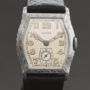 1927 GRUEN Guild Gents Nickel Art Deco Watch